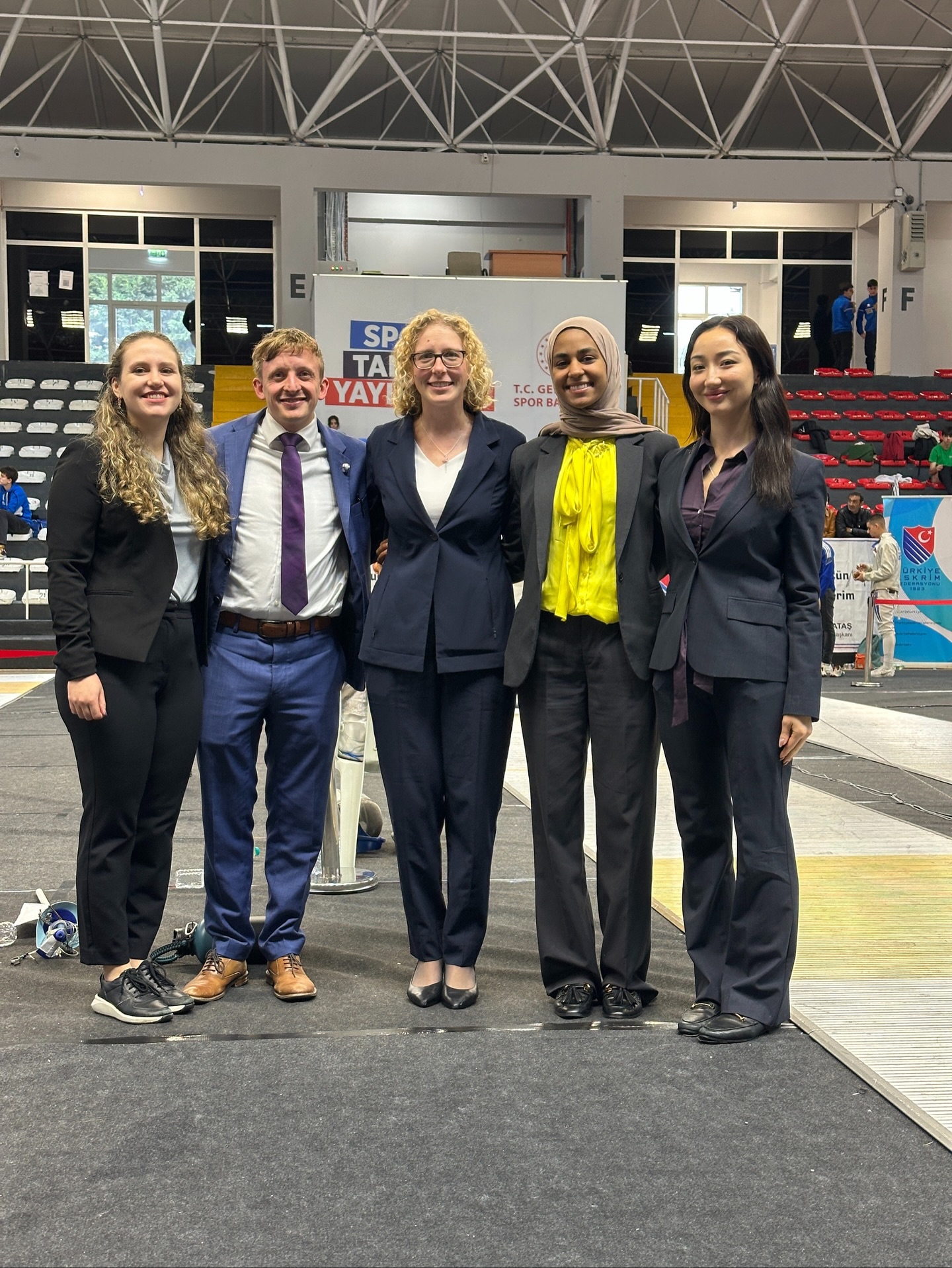 Staff working with clients